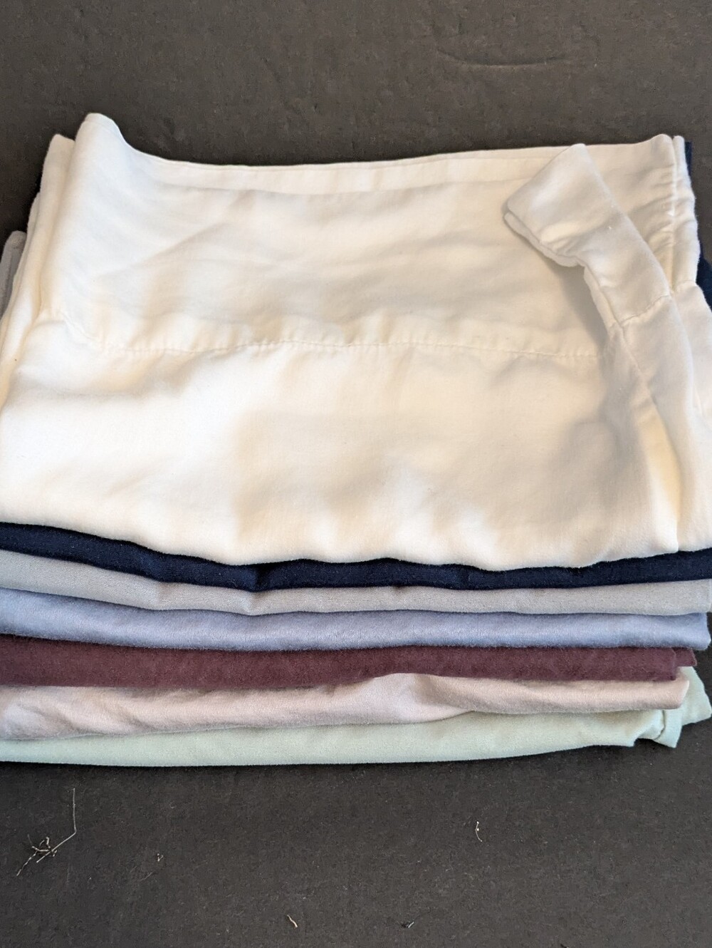 Pillowcases Bundle 7 Navy Teal Tan Maroon Blue Gray White 1 King 6 Regular